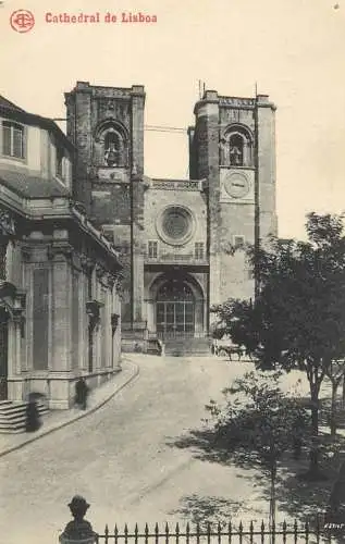 Postcard Portugal Lisboa  cathedral