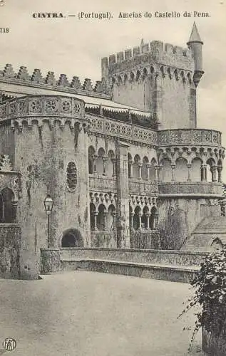 Postcard Portugal Cintra Ameias do Castello da Pena