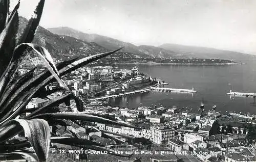 Postcard Monaco Monte Carlo Cap Martin