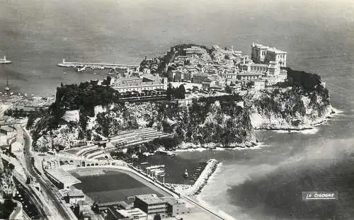 Postcard Monaco Monte Carlo aerial