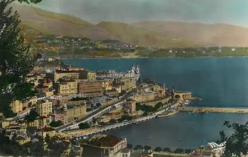 Postcard Monaco Monte Carlo panorama