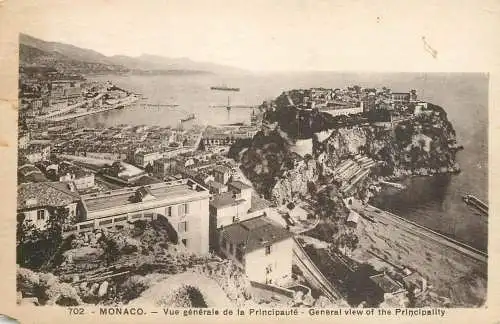 Postcard Monaco general view of the Principality