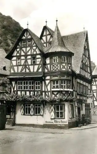 Postcard Germany Bacharach am Rhein Altes Haus