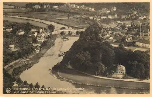Postcard Luxembourg Echternach aerial view
