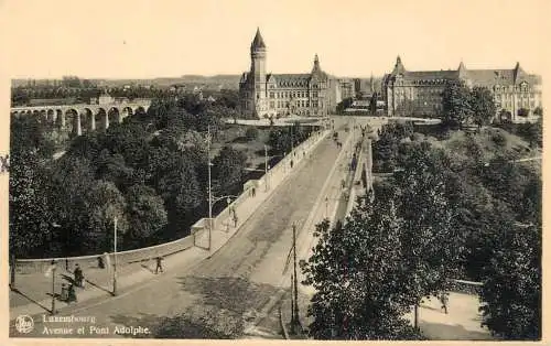 Postcard Luxembourg Pont Adolphe