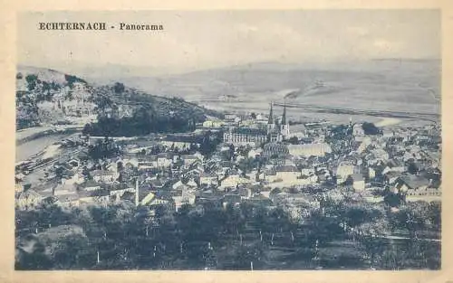 Postcard Luxembourg Echternach panorama