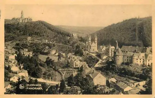 Postcard Luxembourg Clervaux panorama