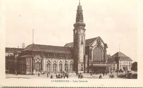 Postcard Luxembourg train station