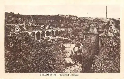 Postcard Luxembourg Pfaffenthal et Clausen