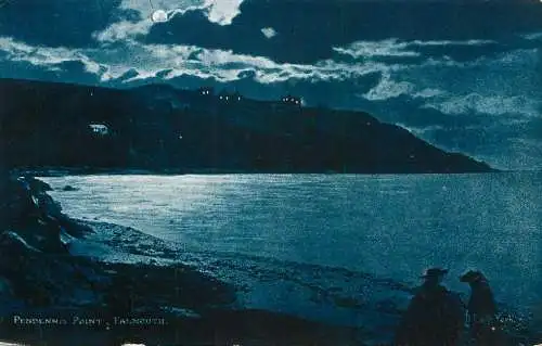 England Falmouth Pendennis Point nocturnal view