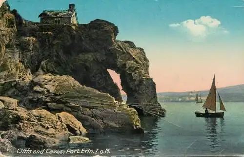 United Kingdom Isle of Man Poert Erin Cliffs and Caves