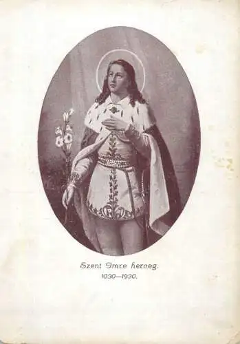 Hungary Szent Imre Sanctus Emericus postcard 1930