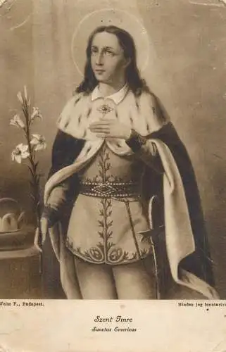 Hungary Szent Imre Sanctus Emericus postcard 1930