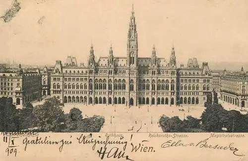 Postcard Austria Wien rathaus