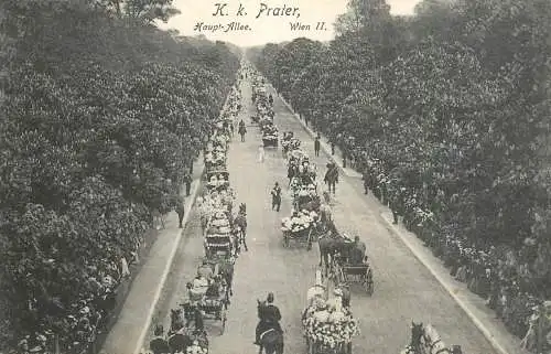 Postcard Austria Prater carriages