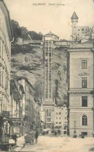 Postcard Austria Salzburg elektr. Aufzug