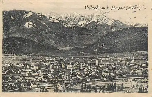 Postcard Austria Villach m,d, Mangart