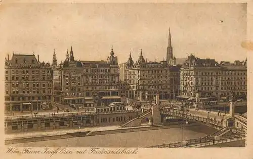 Postcard Austria Wien Franz Joseph quai