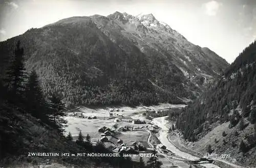 Postcard Austria Otztal Zwieselstein mit Norderkogel