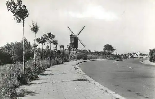 Postcard Belgium St. Idesbald windmill