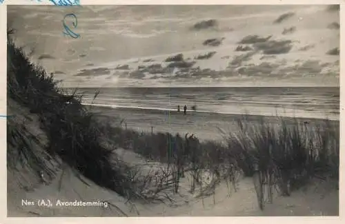 Postcard Netherlands avondstemming sand dunes