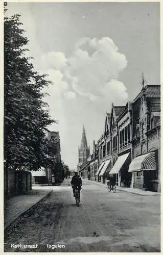Postcard Netherlands Kerkstraat Tegelen