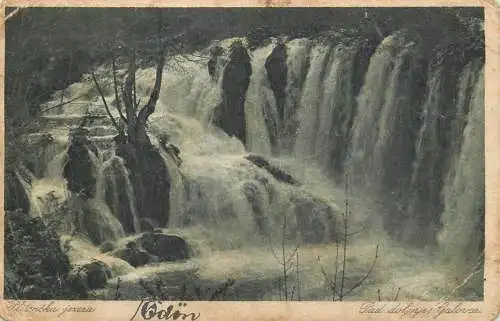 Postcard Croatia Plitvice waterfall