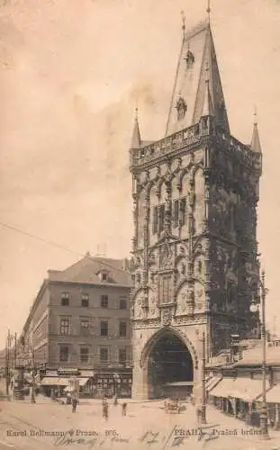 Postcard Czech Republic Prague Prasna Brana