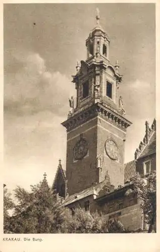 Postcard Poland Krakow die Burg