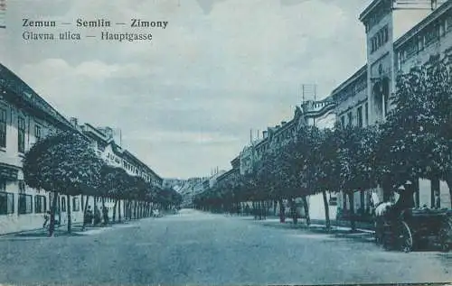 Postcard Serbia Zemun Glavna ulica
