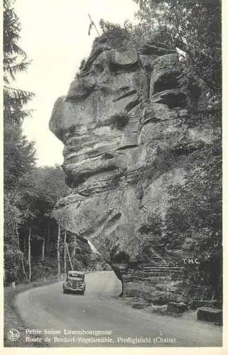 Luxembourg (Petite Suisse Luxemborgeoise) Route de Berdorf - Vogelsmuhle, Predigtsthul (Chaire)
