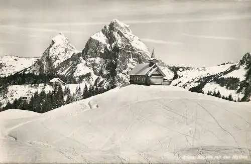 Switzerland Stoos Kapelle mit den Mythen