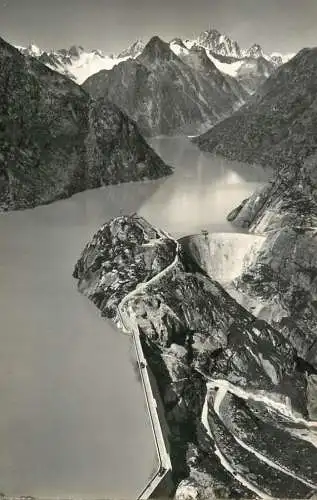 Switzerland Grimsel Stausee mit Finsteraarhorn dam