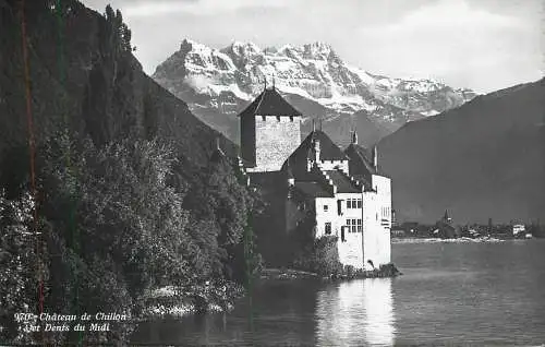 Switzerland chateau de Chillon Dents du Midi