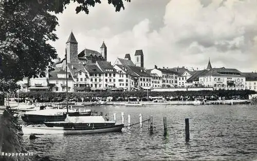 Switzerland Rapperswil moored boats