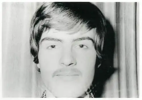 Portrait anonymous person photo format 7 x 10 cm man Germany Dresden moustache