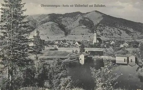 Germany Oberammergau Partie mit Weiherbad und Aufacker