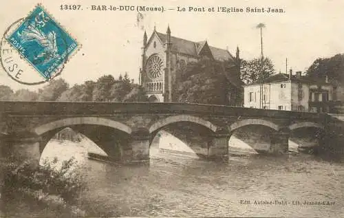 Postcard France Bar le Duc eglise Saint Jean