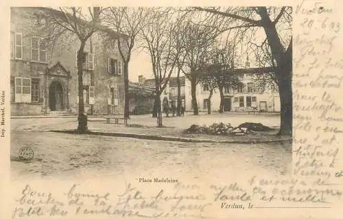 Postcard France Verdun Place Madeleine