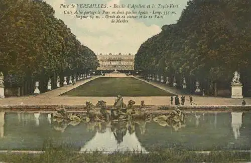 Postcard France parc de Versailles (Château)