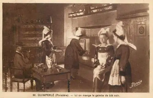 Postcard France Quimperle traditional costume