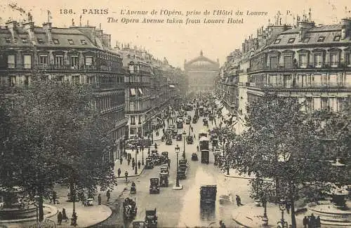 Postcard France Paris Avenue de l' Opera