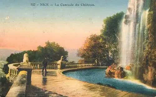 Postcard France Nice la cascade du chateau