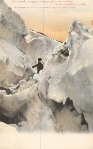 France Hohneck avalanche rompue au coucher du soleil