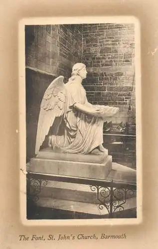 Wales Barmouth St John's Church - The Font