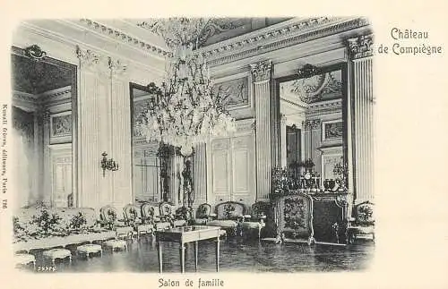 Postcard France Compiegne salon de familie