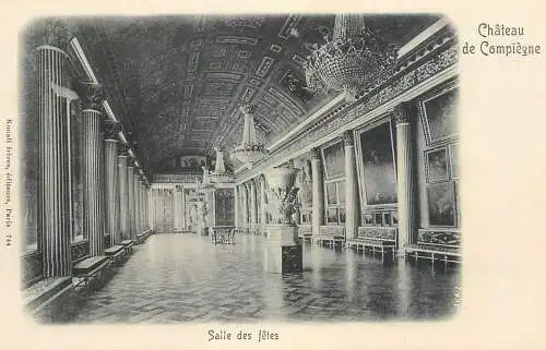 Postcard France Compiegne salle des fetes