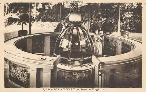 Postcard France Auvergne Royat source Eugenie