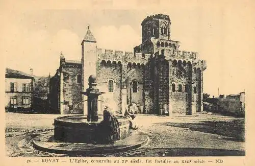 Postcard France Royat church