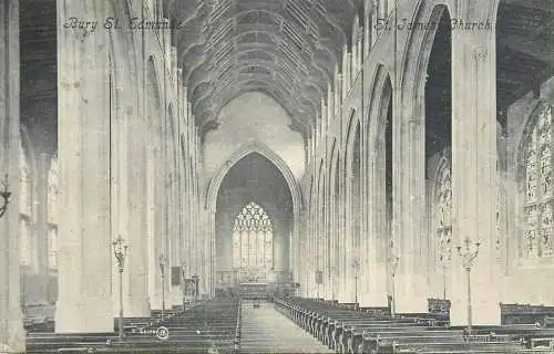 England Bury St Edmunds - St James' Church interior aspect